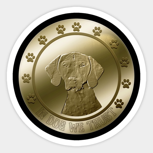 Shorthaired Pointer Dog Coin Sticker by JollyMarten